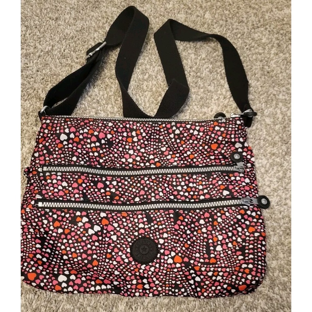 Kipling Pink, Red and Black Heart Crossbody‎ Valentines